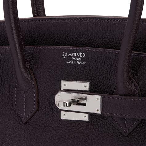 Raisin HSS Birkin 35cm in Togo Leather with Ultraviolet Interior .